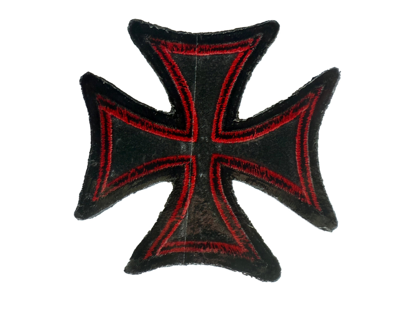 Red & Black Iron Cross Vintage Patch