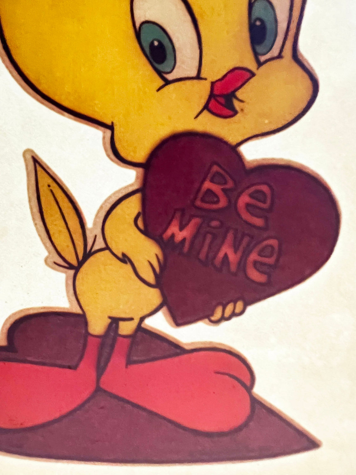 Tweety Bird Warner Bros. Valentine's Day Be Mine Vintage Iron On Heat Transfer