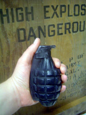 Black Hand Grenade Soap - Sandalwood