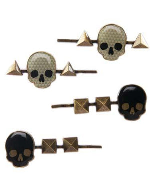 Geo Skull With Studs Hair Pin