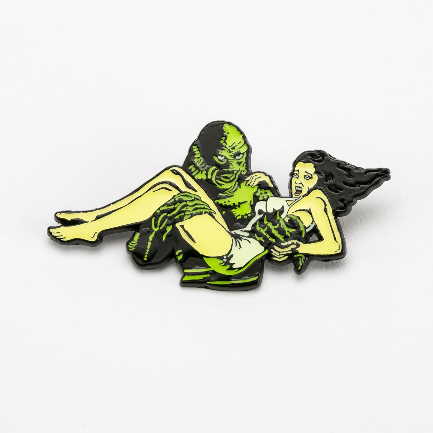 Creature with Damsel Enamel Pin