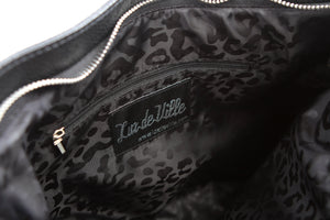 Carry All Tote Matte Black and Leopard