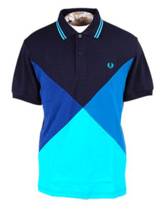 Cut and Sew Carbon Blue Harlequin Polo