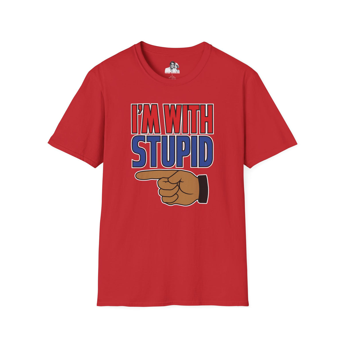 I'm with Stupid Dark T-Shirt