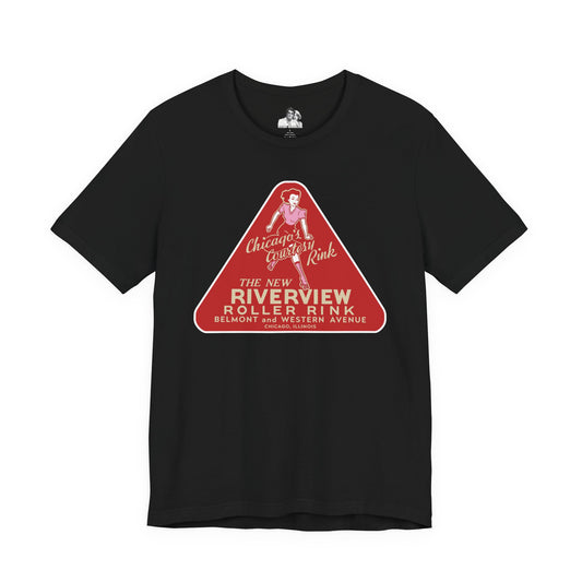 Chicago Riverview Roller Rink Dark T-Shirt