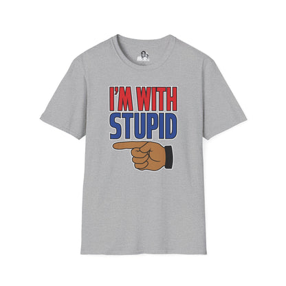 I'm with Stupid Dark T-Shirt