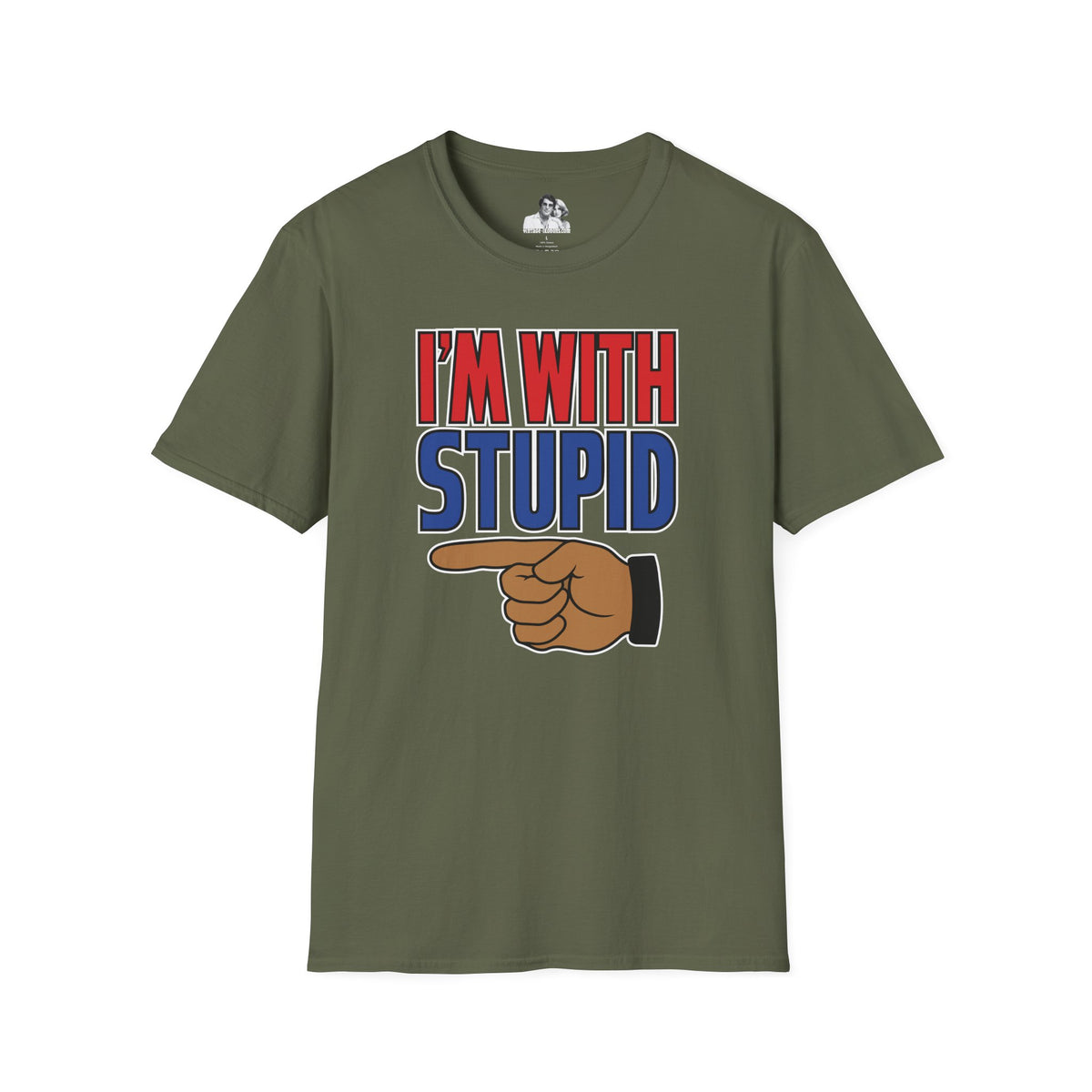I'm with Stupid Dark T-Shirt