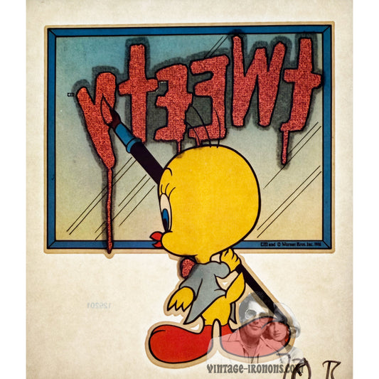 Tweety Bird Warner Bros. Vintage Iron On Heat Transfer