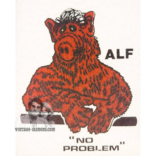 ALF (aka Alien Life Form) "No Problem" Vintage Iron On Heat Transfer