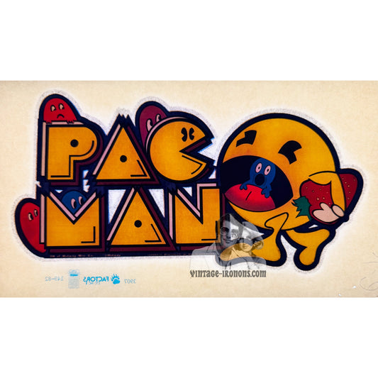 Pac-Man Vintage Glitter Iron On Heat Transfer