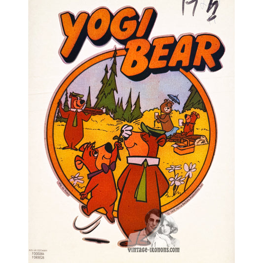 Yogi Bear Vintage 1978 Roach Incorporated Iron On Heat Transfer