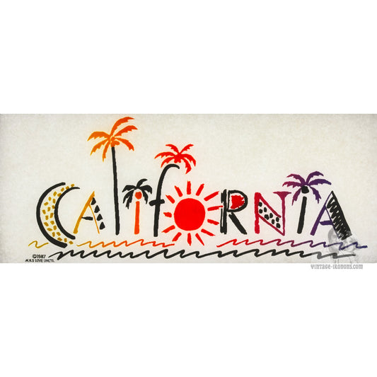 California Vintage Iron On Heat Transfer