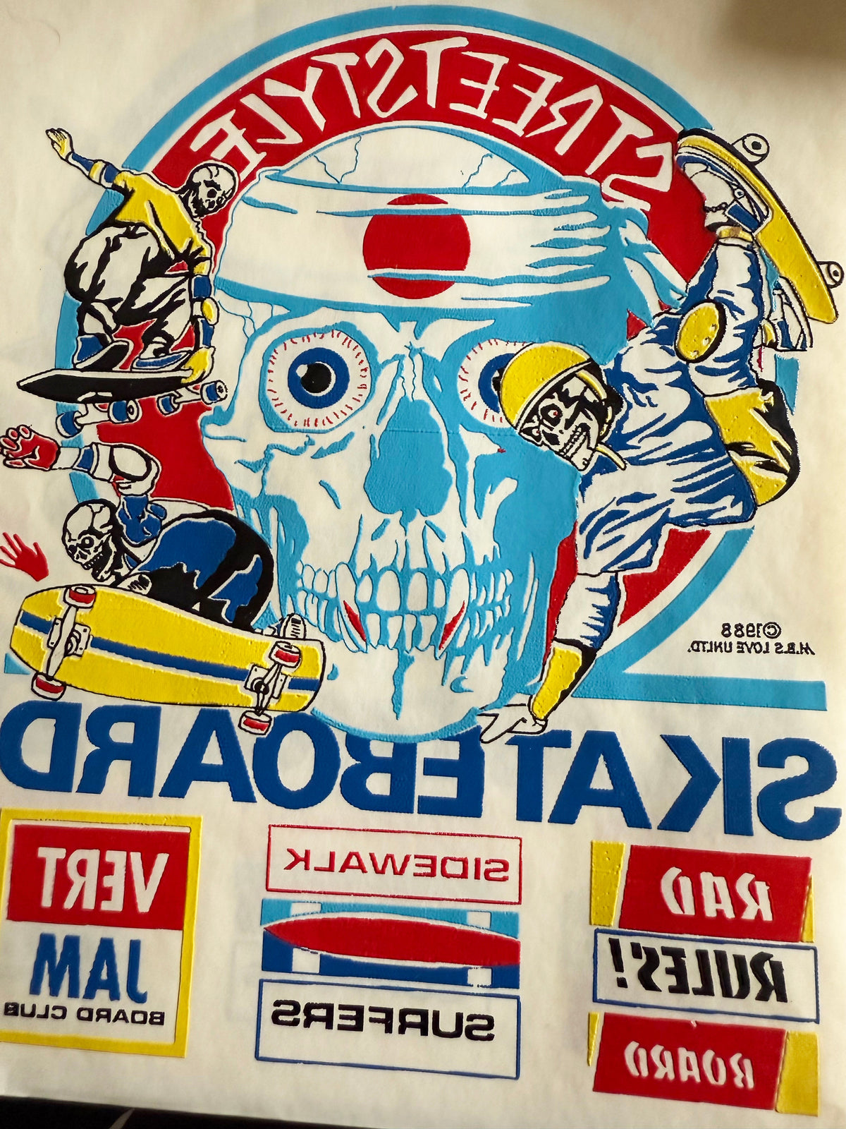 Streetstyle Skateboard Vintage Iron On Heat Transfer