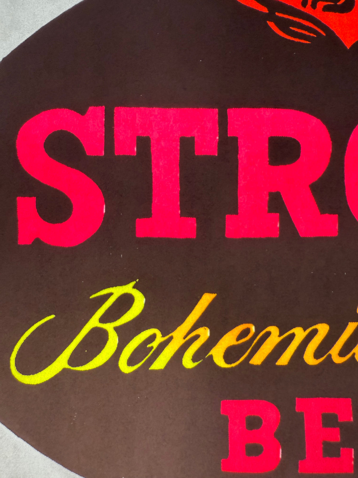 Stroh's Bohemian Style Beer Vintage Iron On Heat Transfer
