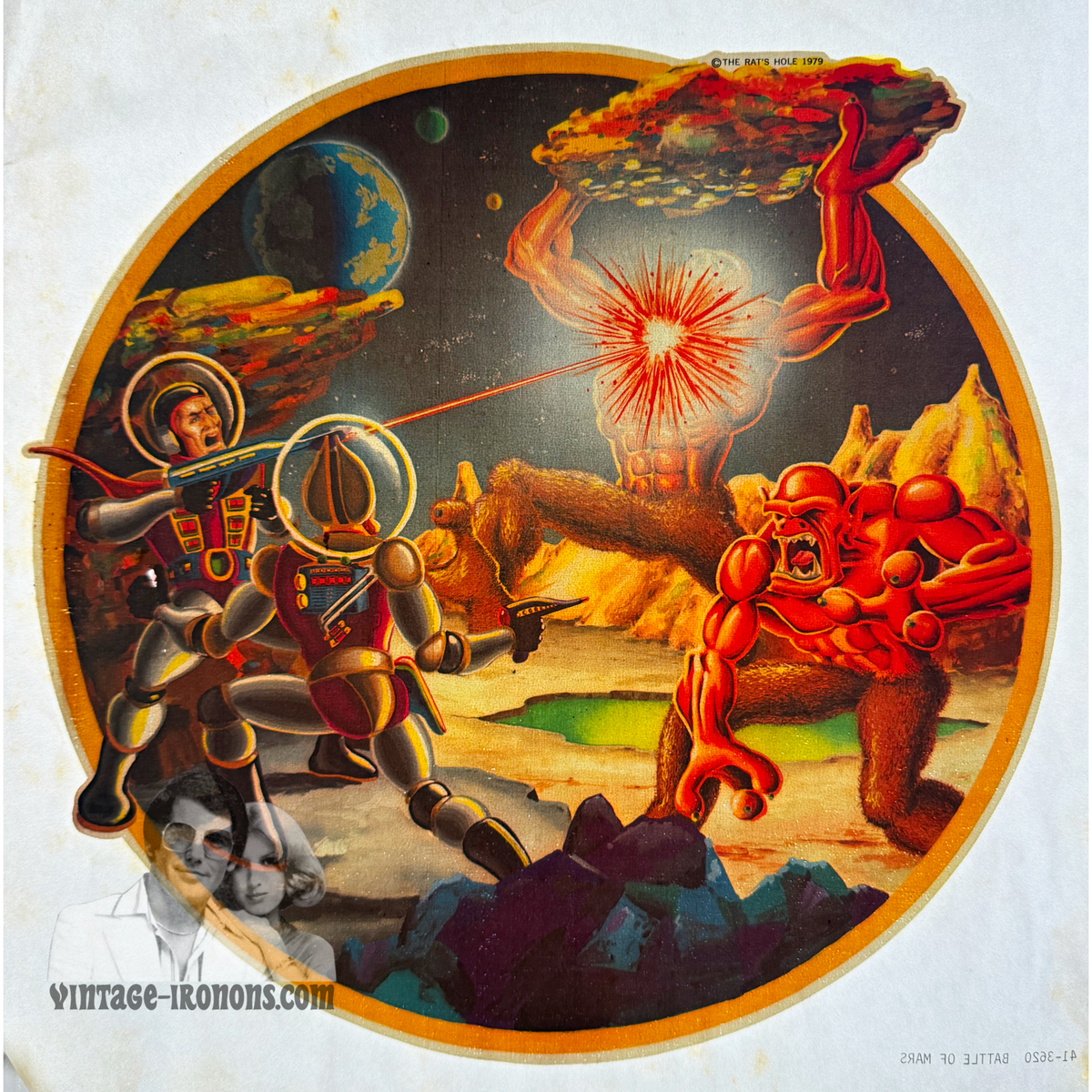 Battle of Mars Vintage Iron On Heat Transfer