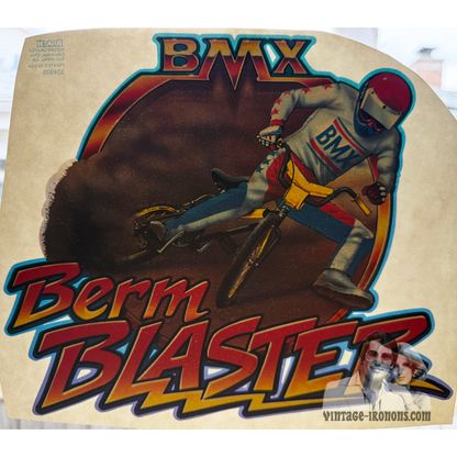 BMX Berm Buster Vintage Iron On Heat Transfer