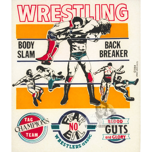 Fear No Evil Wrestling Vintage Iron On Heat Transfer