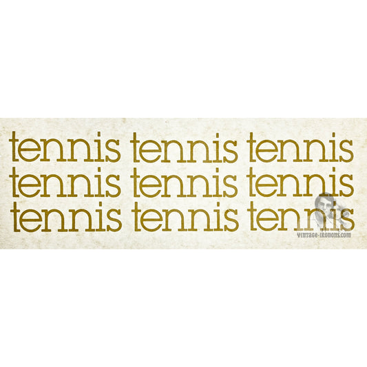 Tennis in White Vintage Iron On Heat Transfer