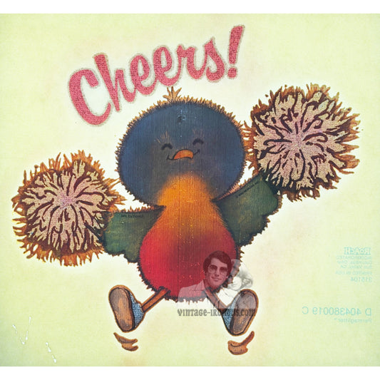 Cheers! Vintage Iron On Heat Transfer