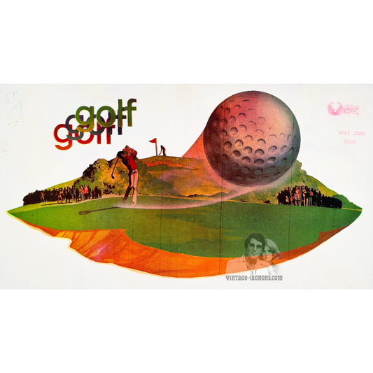 Golf Vintage Iron On Heat Transfer