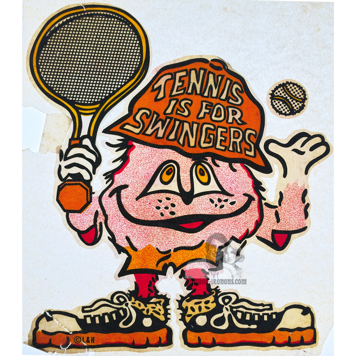 Tennis is for Swingers Vintage Iron On Heat Transfer