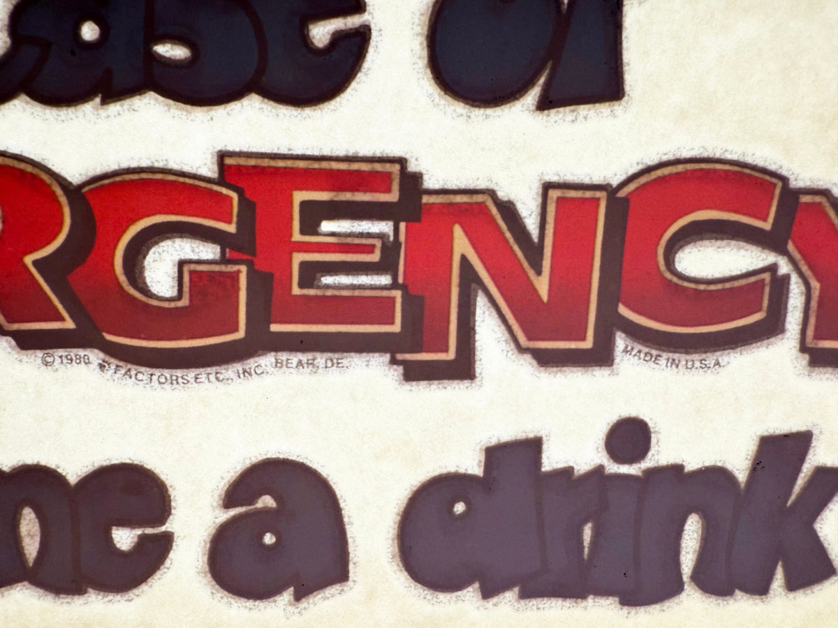 I'm an Alcoholic In Case of Emergency Buy Me a Drink Vintage Iron On Heat Transfer