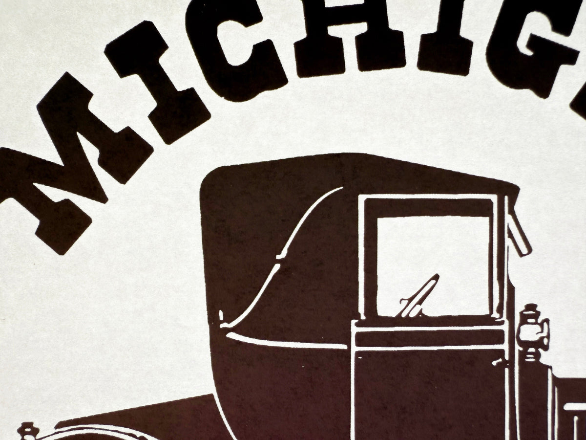 Michigan - World's Motor Capital Vintage Iron On Heat Transfer