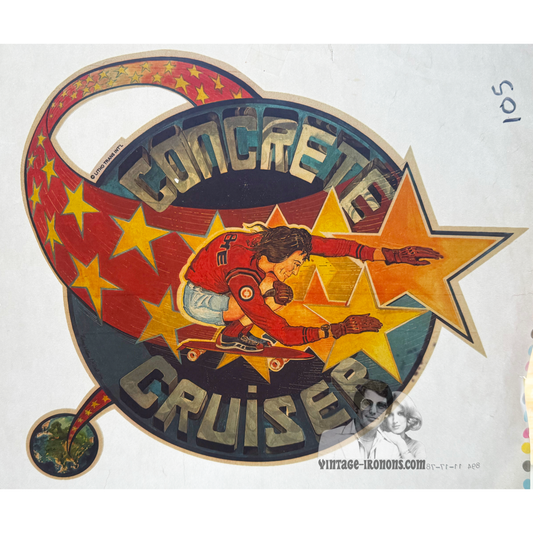 Concrete Cruiser Vintage Iron On Heat Transfer