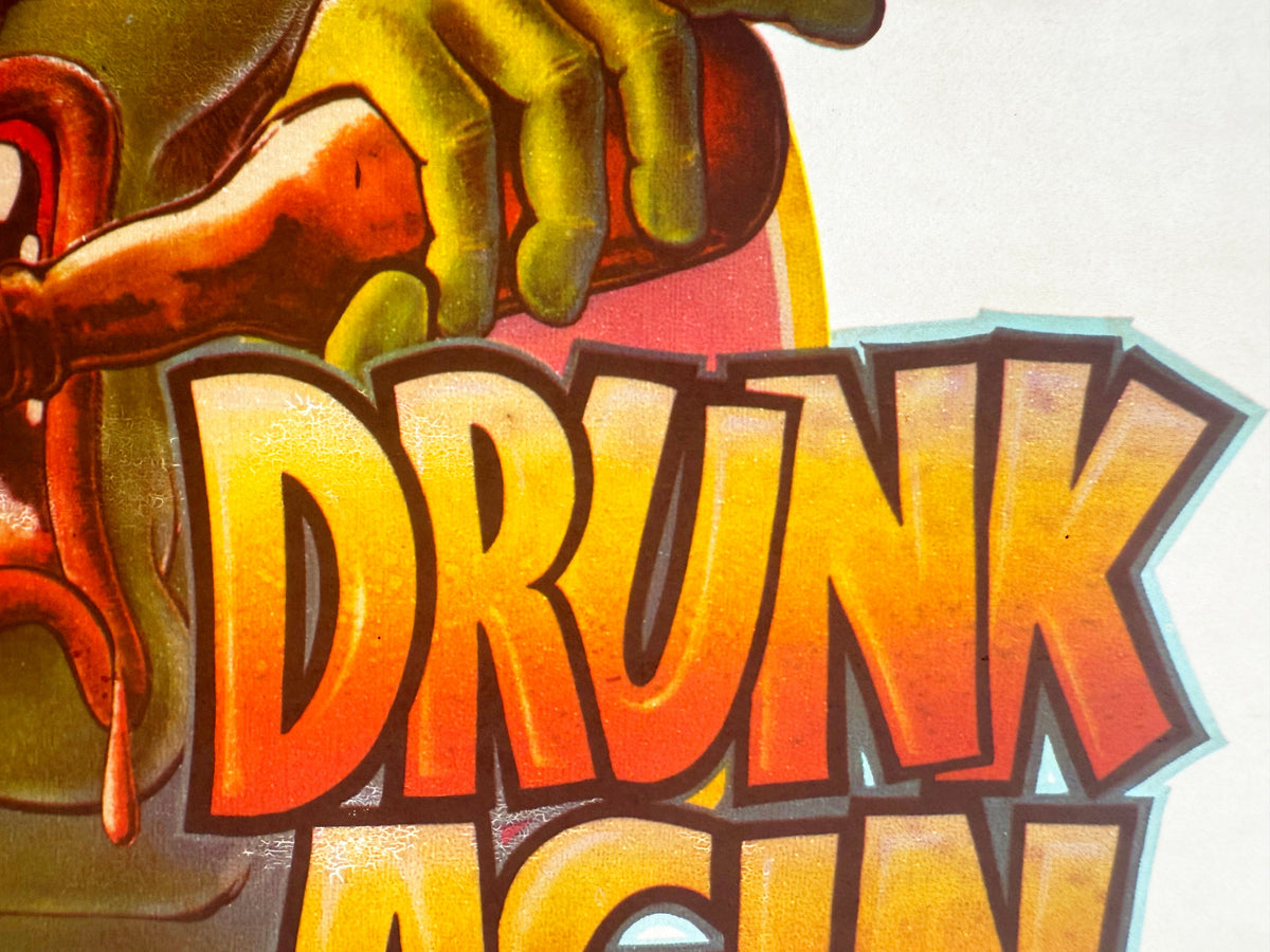 Drunk Agin (Again) Vintage Iron On Heat Transfer