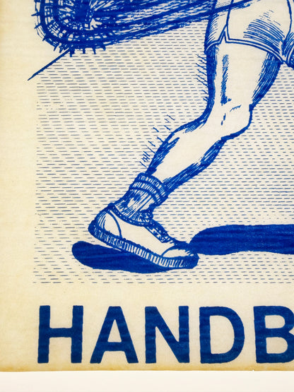 Handball Vintage Iron On Heat Transfer