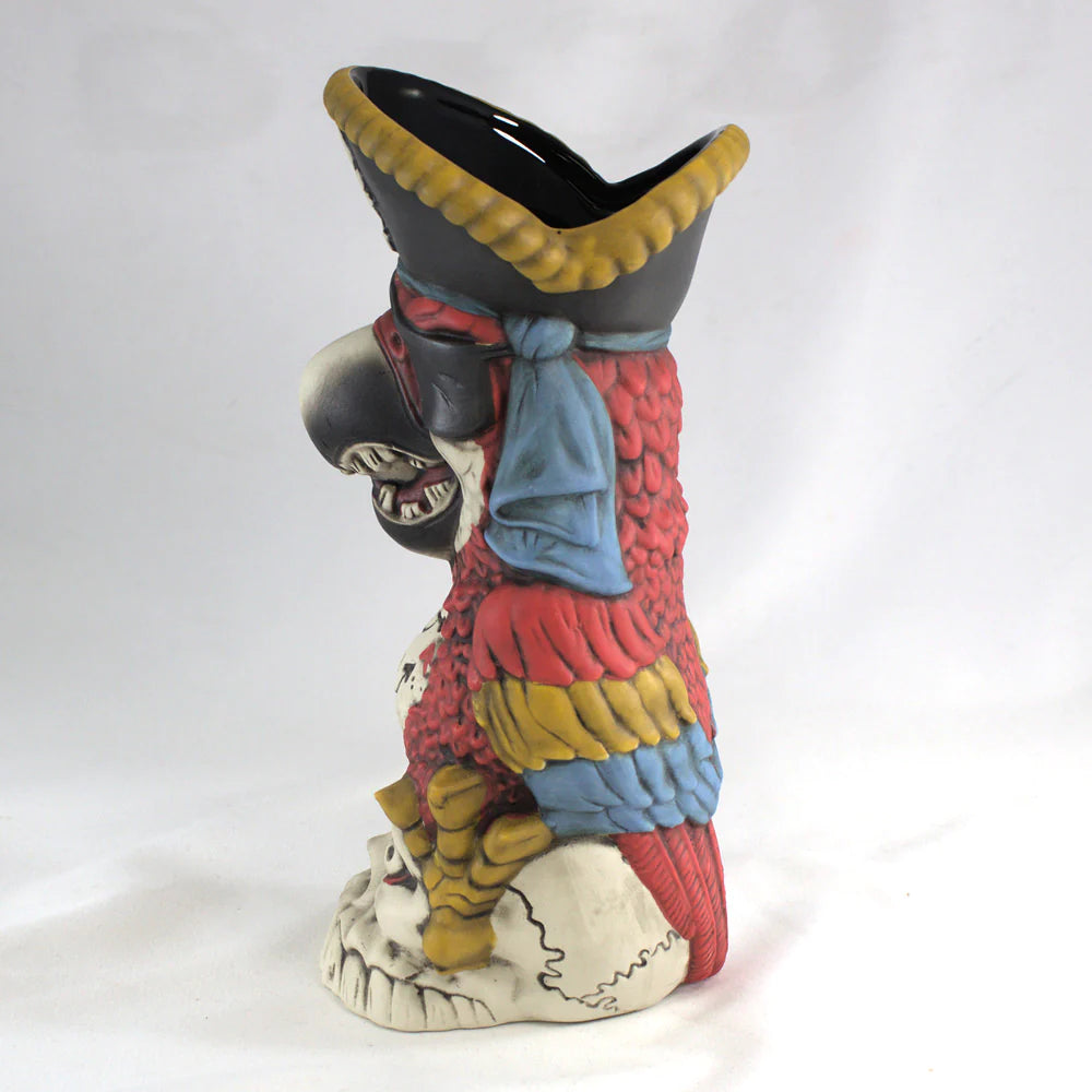 Peg Leg Pirate Party Parrot Tiki Mug - Red