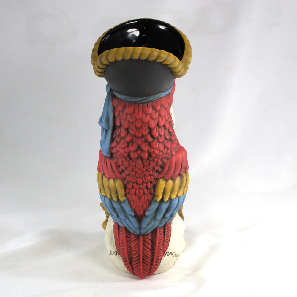 Peg Leg Pirate Party Parrot Tiki Mug - Red