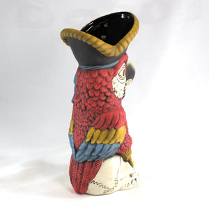 Peg Leg Pirate Party Parrot Tiki Mug - Red