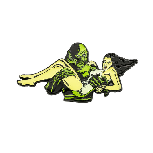 Creature with Damsel Enamel Pin