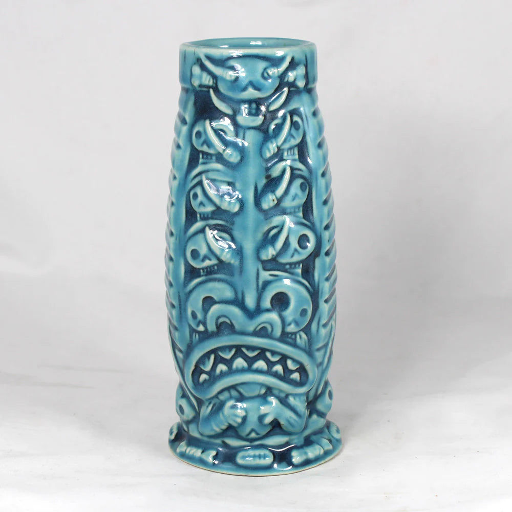 Cannibal King Tiki Mug, Blue on Blue