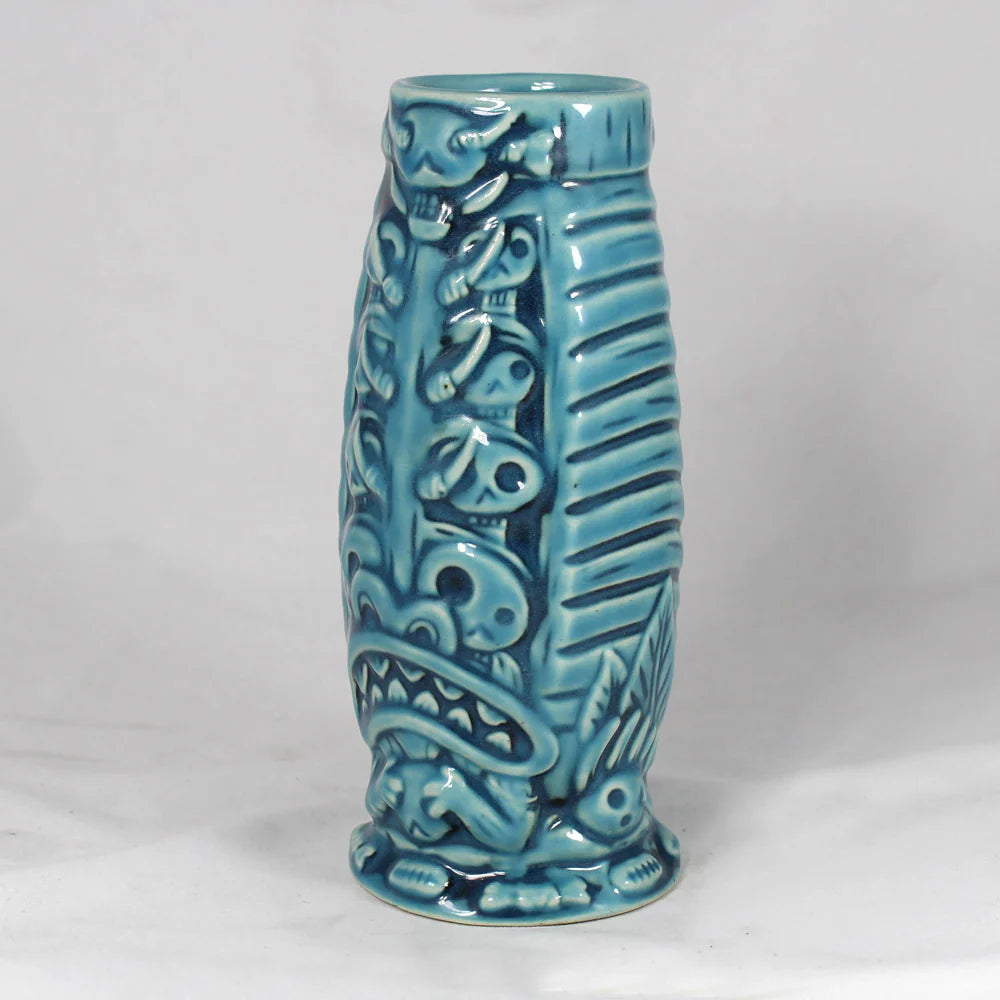 Cannibal King Tiki Mug, Blue on Blue
