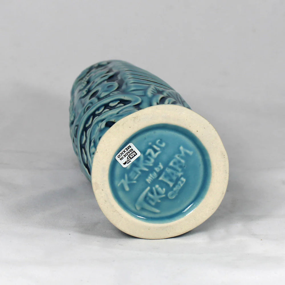Cannibal King Tiki Mug, Blue on Blue