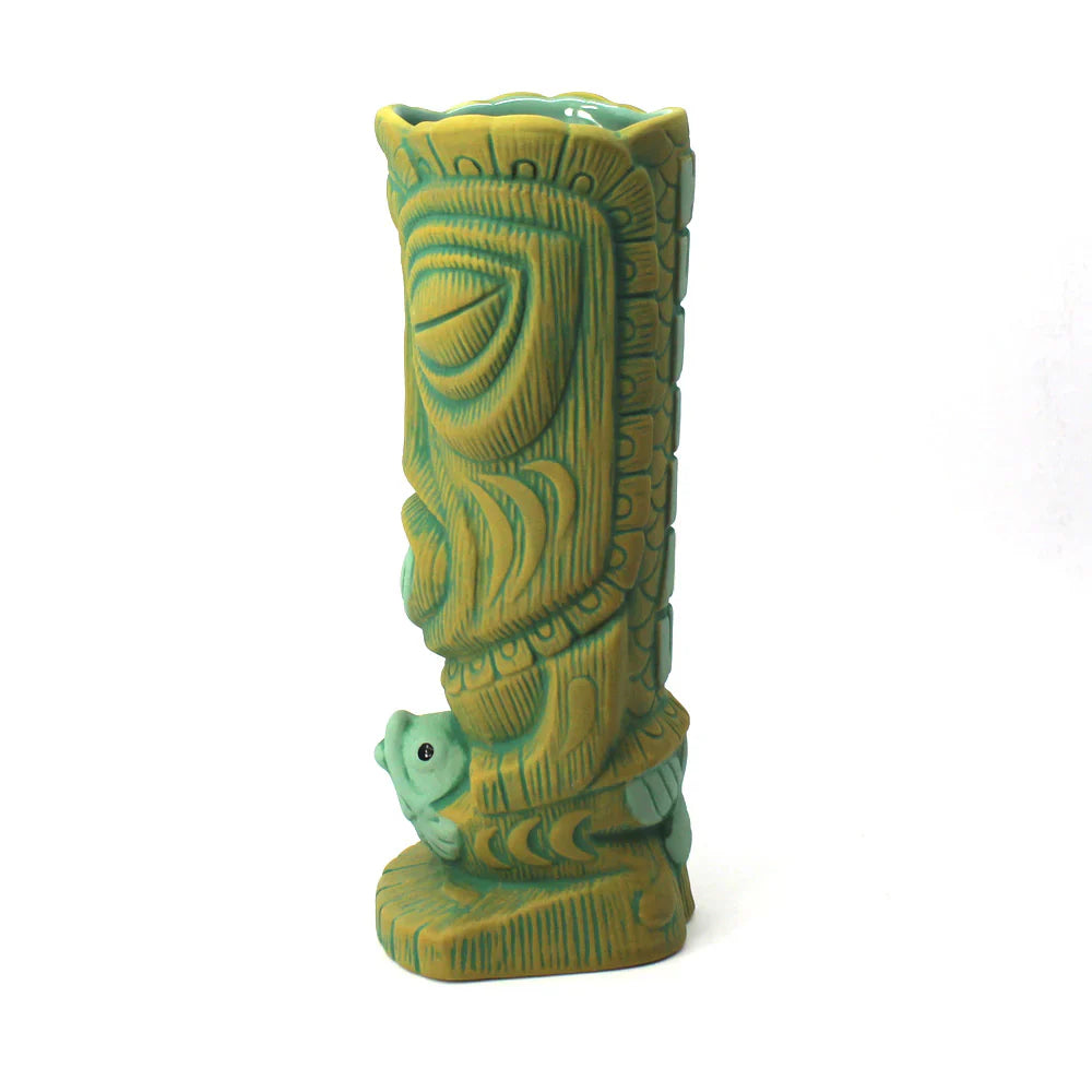 Fish Gatherer Tiki Mug & Wooden Spear Set