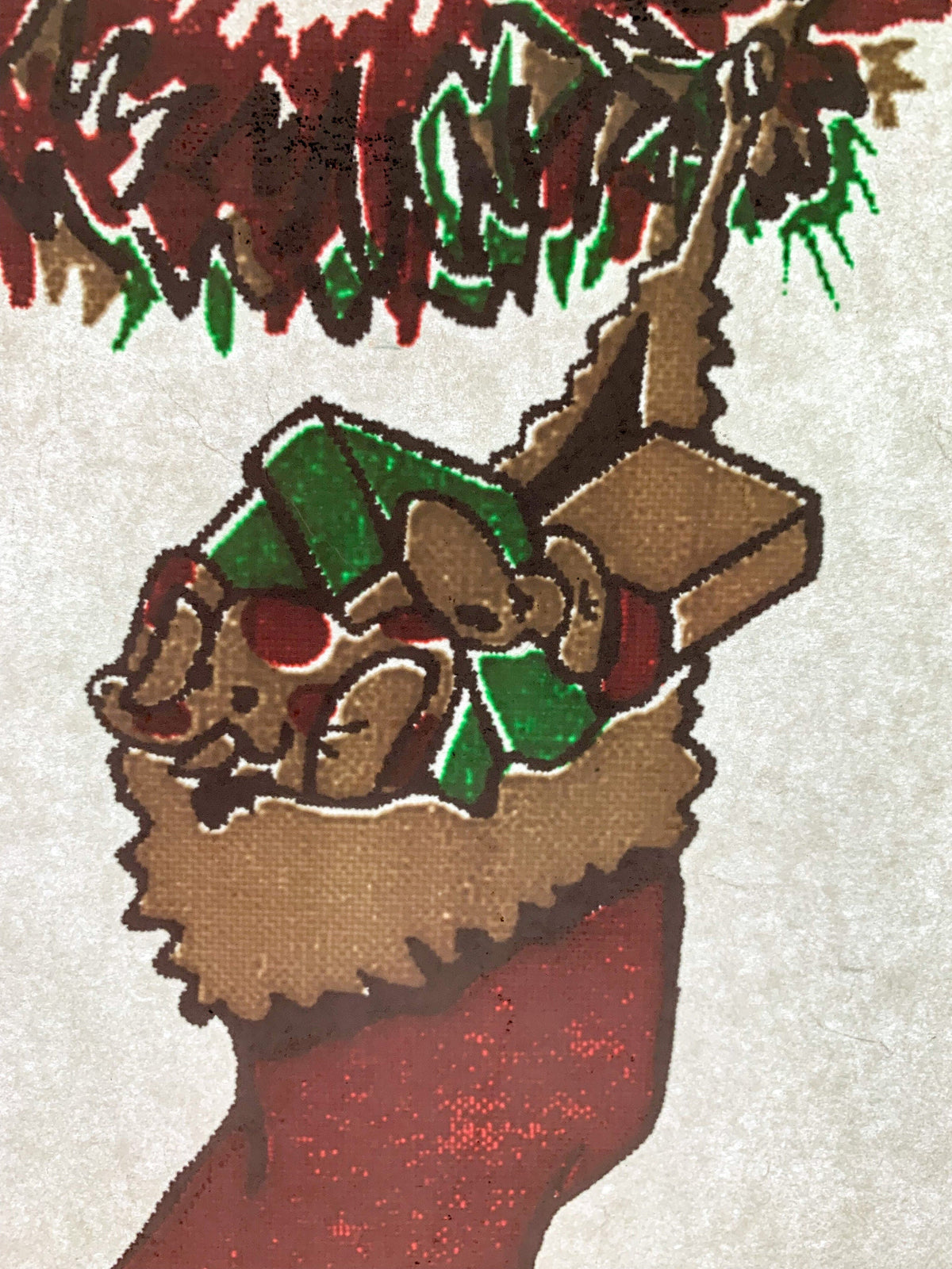 Christmas Stockings Vintage Iron On Heat Transfer
