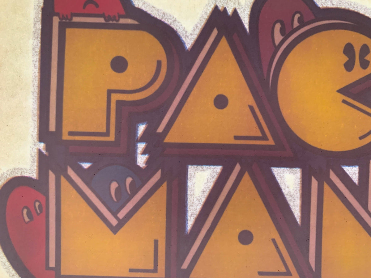 Pac-Man Vintage Glitter Iron On Heat Transfer