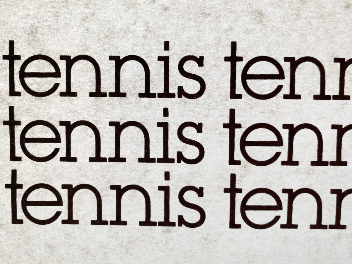 Tennis in Black  Vintage Iron On Heat Transfer