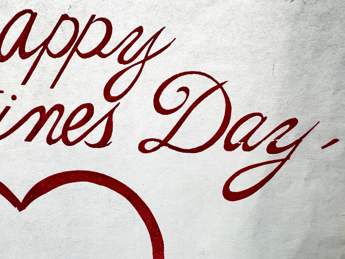 Happy Valentines Day Vintage Iron On Heat Transfer