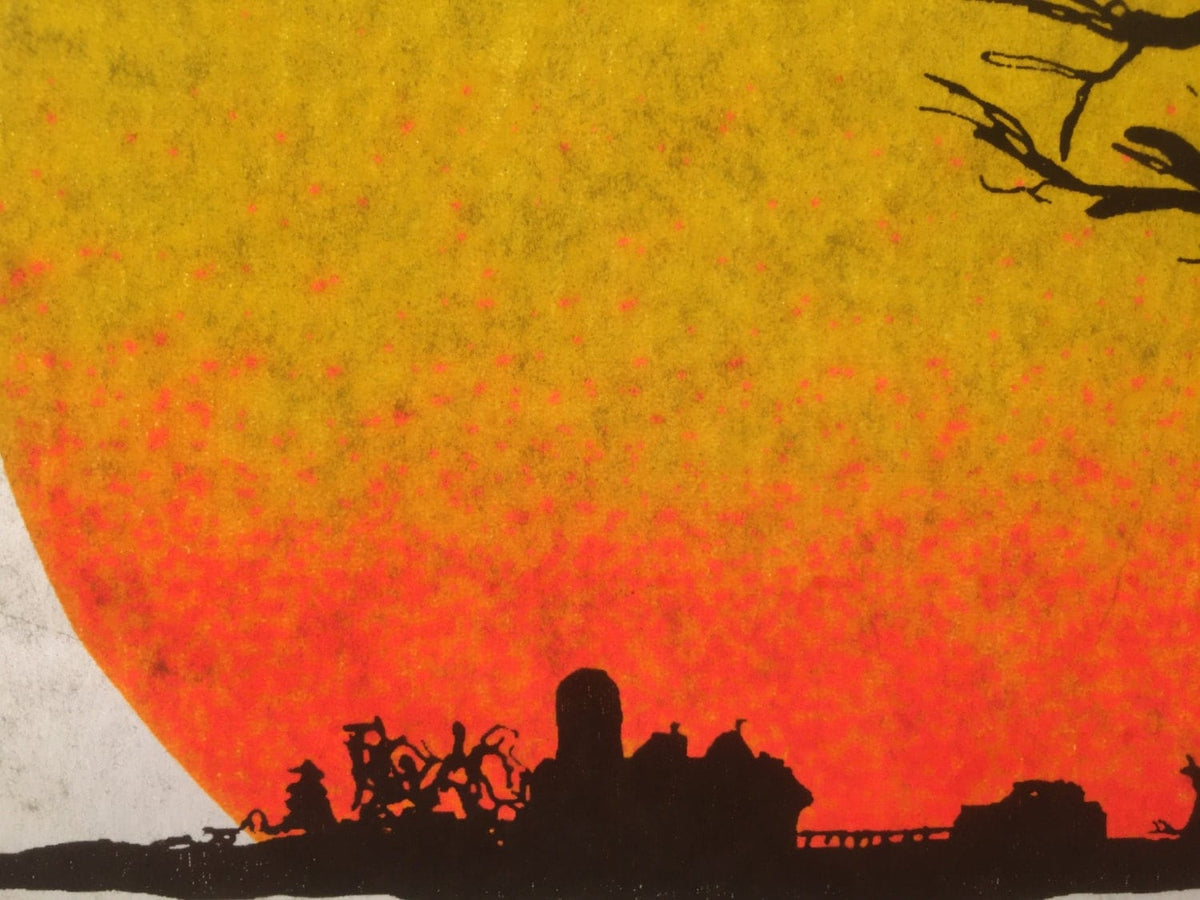 Landscape Sunset Vintage 1975 Vortex Iron On Heat Transfer