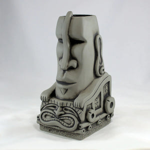 Tropical Thunder Express Tiki Mug, Grey Moai