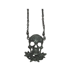 Rose Sugar Skull Necklace