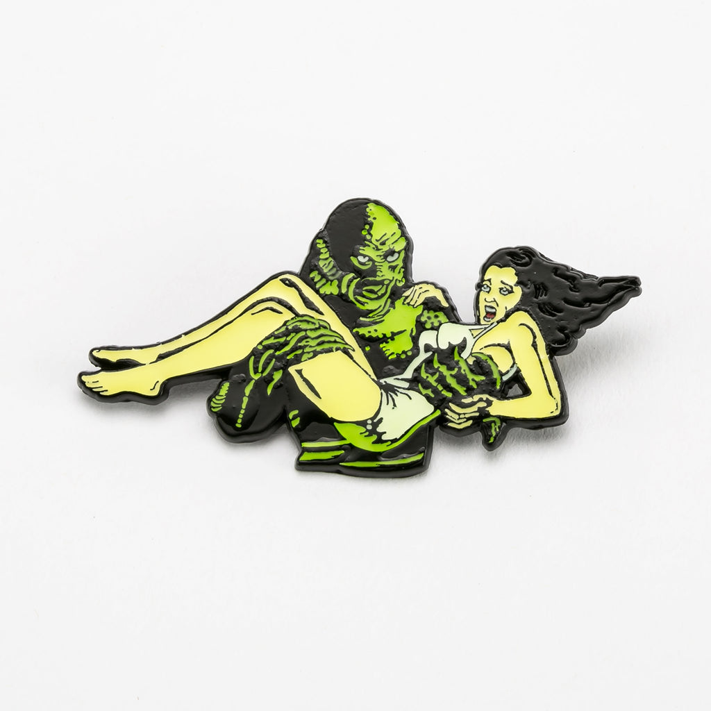 Creature with Damsel Enamel Pin