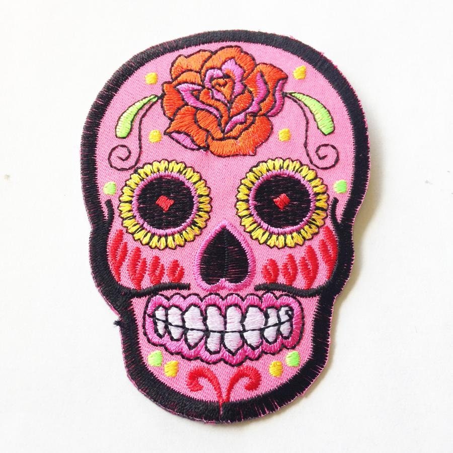 Pink Sugar Skull Patch