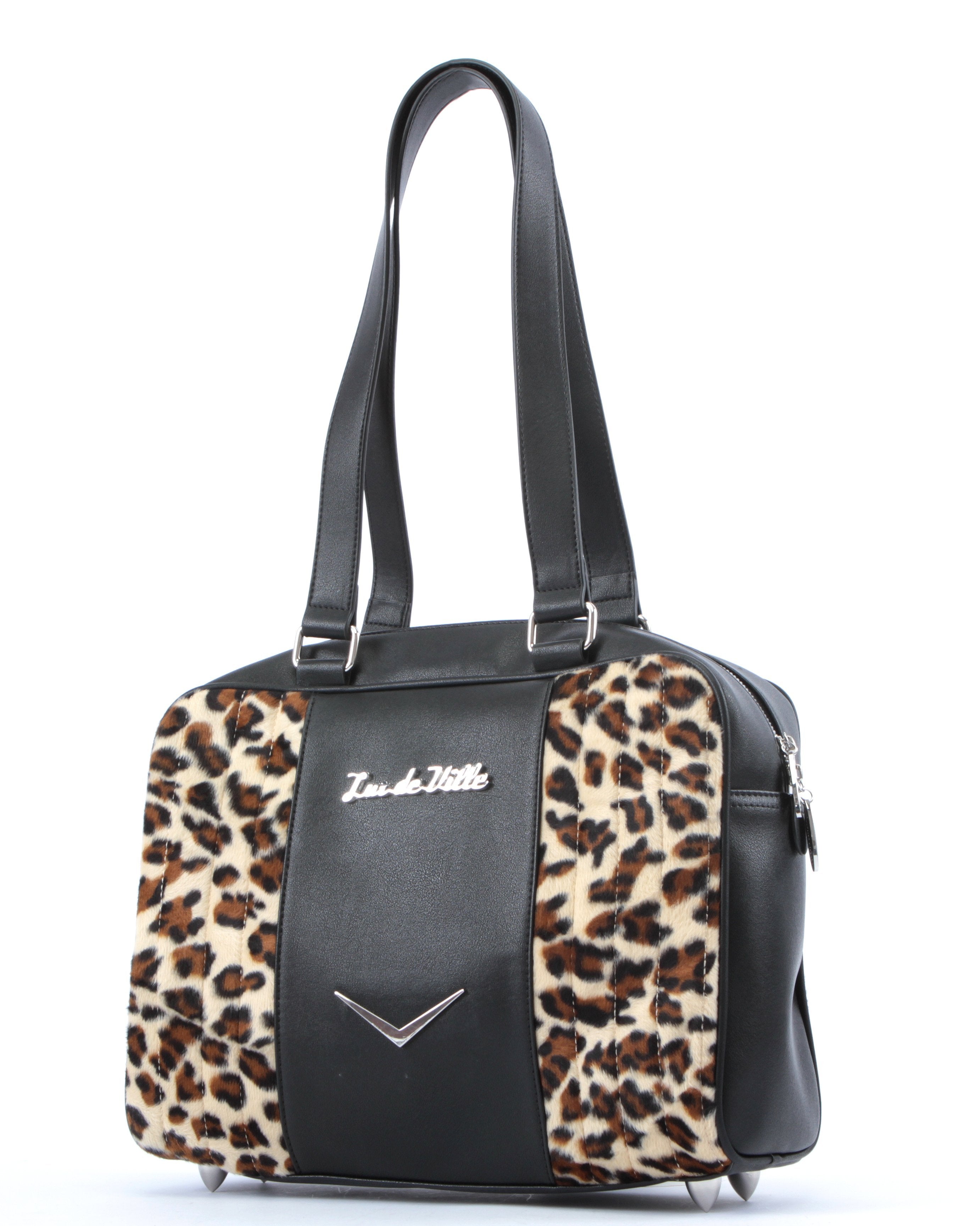 Carry All Tote Matte Black and Leopard