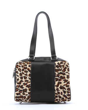 Carry All Tote Matte Black and Leopard