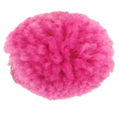 Yarn Pom-Pom Hairclip - Pink
